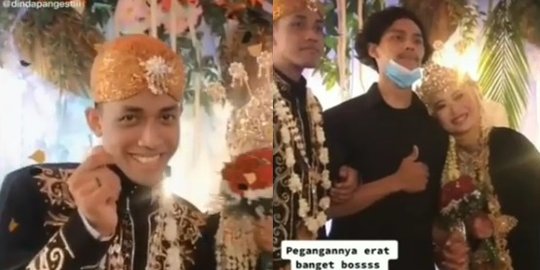 Viral Video Pria Santuy Datang ke Nikahan Mantan, Sikap Pengantin Jadi Sorotan