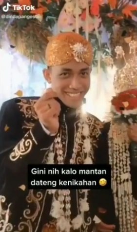 viral video pria santuy datang ke nikahan mantan