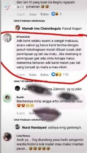 viral pengantin wanita histeris lihat mantan