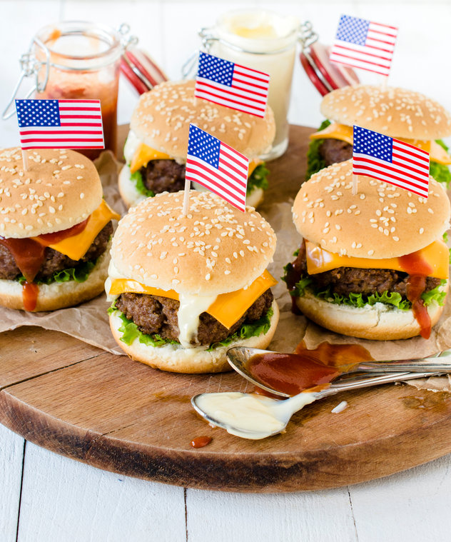 ilustrasi makanan amerika