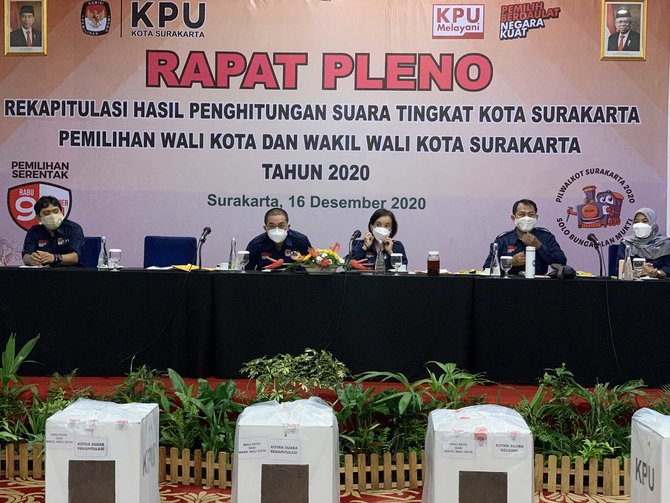 rapat pleno rekapitulasi penghitungan suara kpu solo