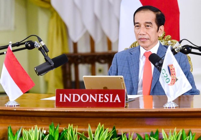 jokowi hadiri ktt g 20 secara virtual