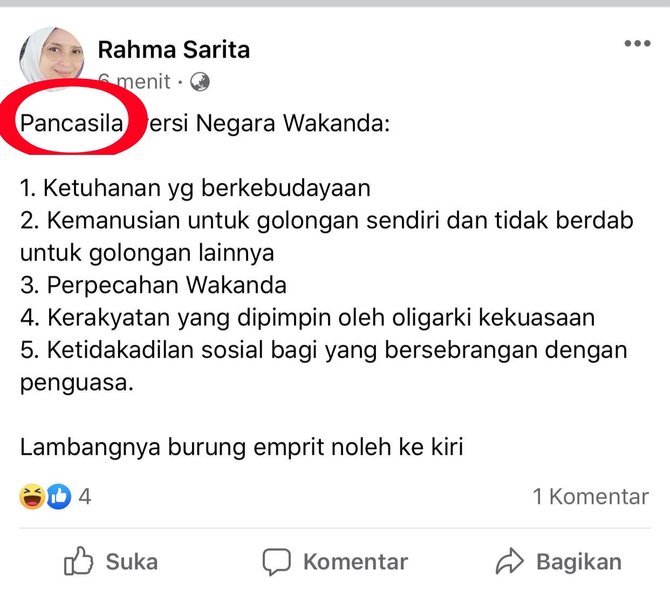 status pancasila versi negara wakanda