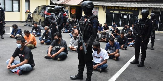 Geruduk BPR di Solo, Puluhan Orang Bersenjata Tajam Ditangkap Polisi