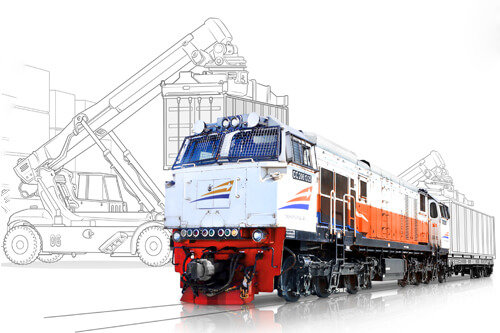 ilustrasi kereta api indonesia