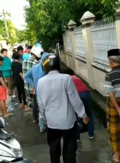 viral video remaja kecemplung got usai standing motor