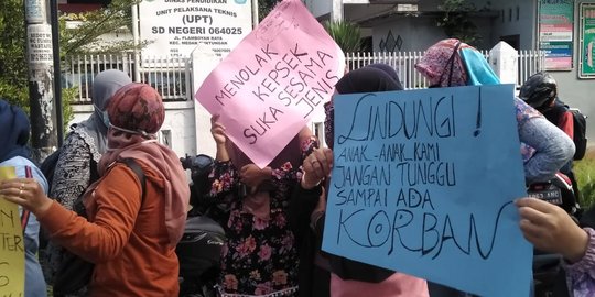 Kepala Sekolah di Medan Diduga Penyuka Sejenis, Wali Murid Gelar Demo