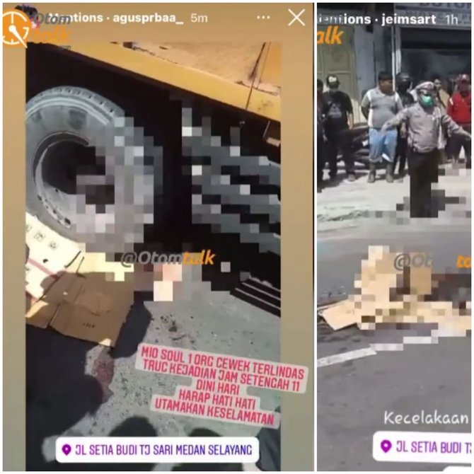 heboh video kecelakaan di medan dengan korban mengenaskan malah jadi tontonan warga