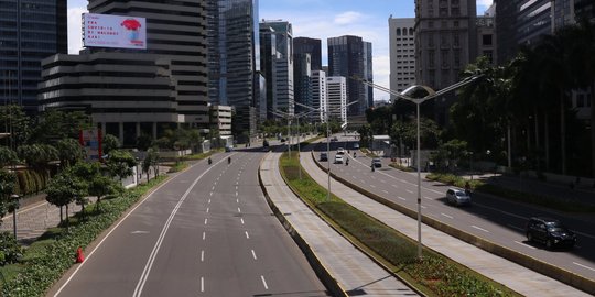 Suasana Jalan Ibu Kota Lengang Saat Libur Natal