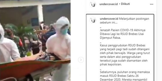 Warga Mengamuk di RSUD Brebes Jemput Paksa Jenazah Covid-19, Ini Fakta Terbarunya