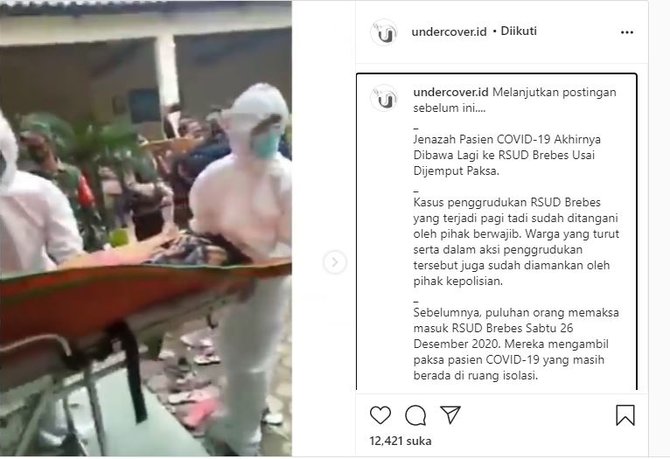 viral video puluhan warga mengamuk di rsud brebes jemput paksa jenazah pasien covid 19