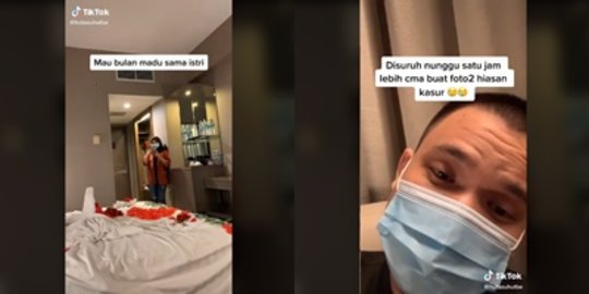 Viral Pasangan Bulan Madu Istri Ngulur Waktu Bermesraan, Netizen 'Takut Di-unboxing'