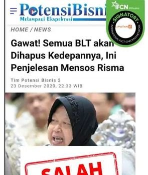 tidak benar mensos risma akan hapus blt