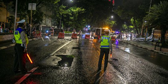 Kondisi Jalan Jakarta di Detik-Detik Pergantian Tahun Baru