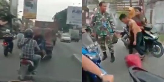 Video 'Bajing Loncat' Nekat Mencuri Sampai Robek Terpal Truk, Dipergoki Anggota TNI