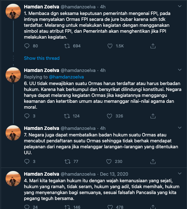 twitter hamdan zoelva soal fpi