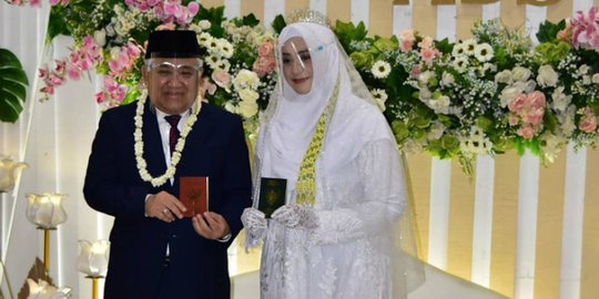 3 Fakta Menarik Pernikahan Din Syamsuddin dan Rashda Diana, Menikah karena Ini