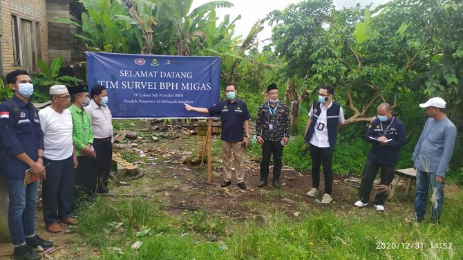 kepala bph migas survei lapangan pembangunan 6 mini spbu di pondok pesantren al ittifaqiah