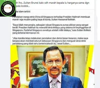 hoaks sultan brunei akan beli singapura