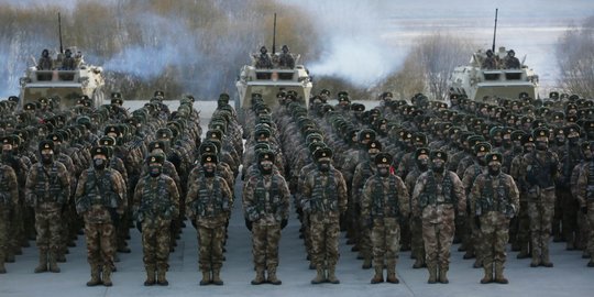 Intip Tentara China Latihan di Tengah Pandemi Covid-19