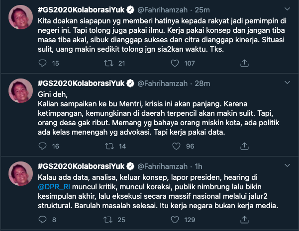 twitter fahri hamzah kritik risma