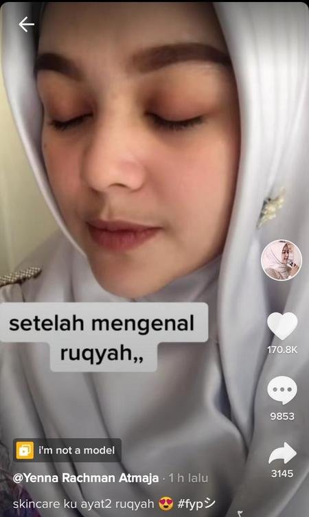 cewek glowing karena ruqyah