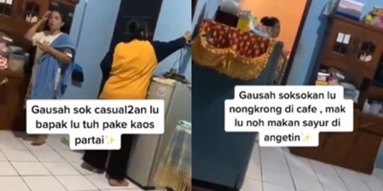 Celetukan Kocak Emak-emak: Sok Casual-casualan Lu, Bapak Lu Tuh Pakai Kaos Partai