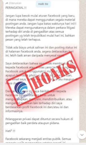 hoaks facebook bebas mengakses dan mengambil postingan pemilik akun