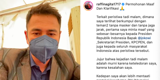 Polisi Sebut Kerumunan Acara Dihadiri Raffi Ahmad Cs Tak Sampai 30 Orang