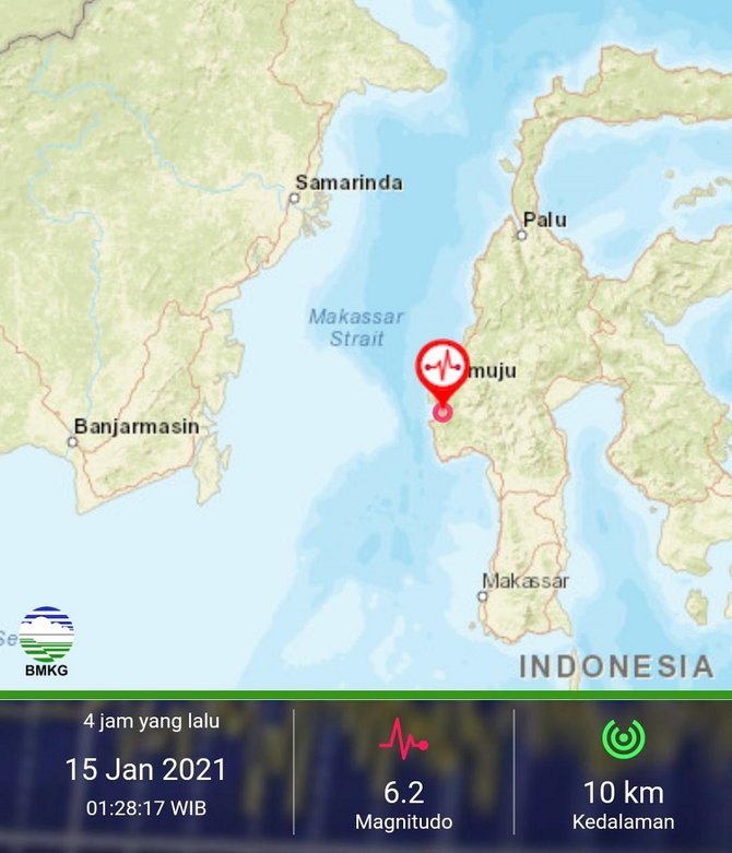 titik gempa majene sulbar