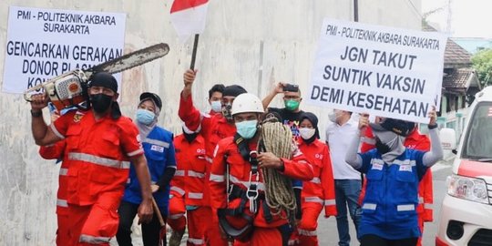 Gelar Aksi Bersama PMI Solo, Kopral Bagyo Ajak Penyintas Covid-19 Donor Plasma