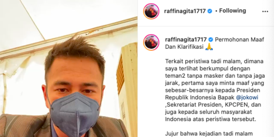 Buntut Langgar Prokes Usai Divaksinasi, Raffi Ahmad Dilaporkan ke Polisi