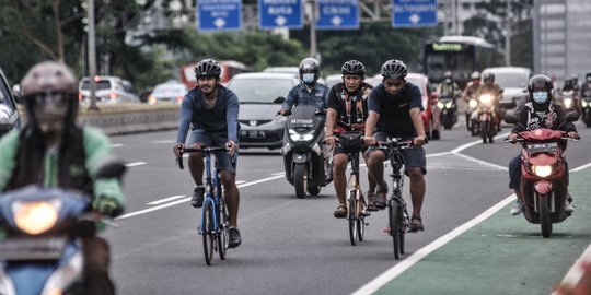 Sepekan PSBB, Lalu Lintas Pesepeda di Ibu Kota Meningkat