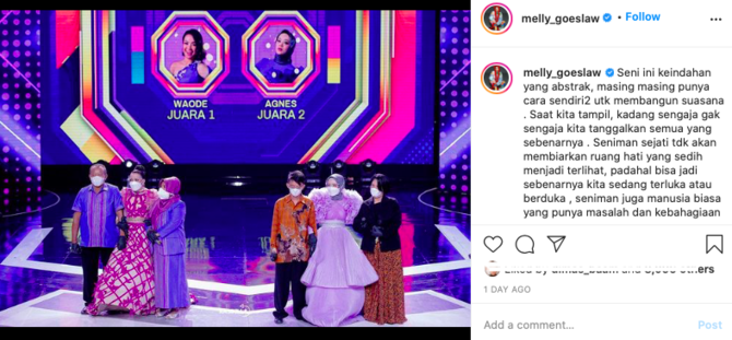 melly goeslaw beri wejangan untuk para juara pop academy indosiar begini isinya