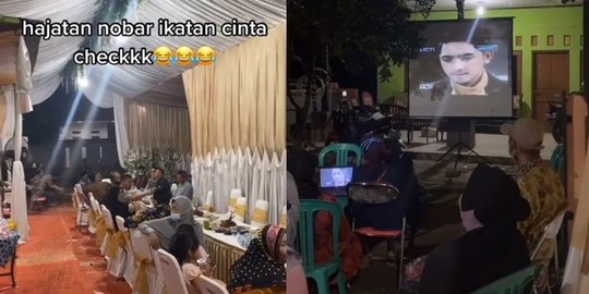 'Demam' Ikatan Cinta, Sampai di Hajatan Saja Nobar Bak Nonton Layar Tancap