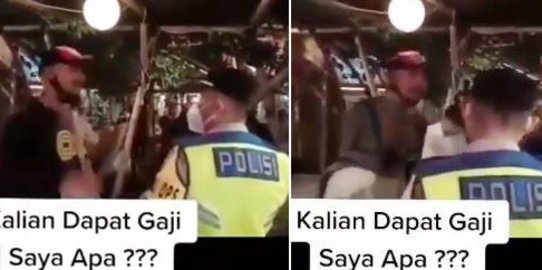 Dibentak Polisi & Dirazia Tak Patuhi Aturan, Pedagang Ini Emosi Tak Terima