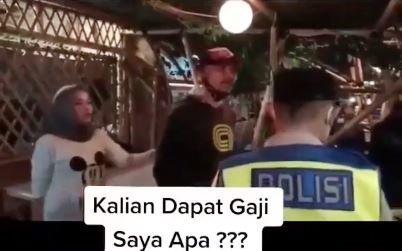 pedagang ini malah emosi sampai tantang polisi