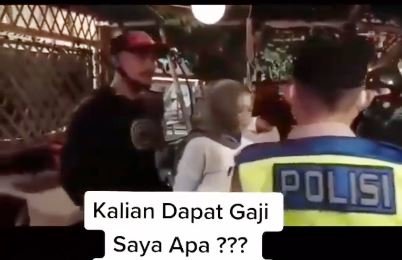 pedagang ini malah emosi sampai tantang polisi