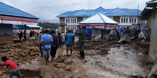 Banjir di Paniai Papua, 3 Rumah Hanyut dan SD Rusak Berat