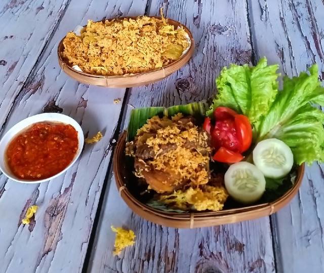 ilustrasi ayam goreng kremes