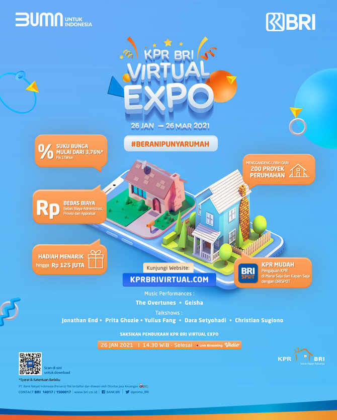 pandemi tak boleh surutkan mimpi punya rumah sendiri kunjungi kpr bri virtual expo