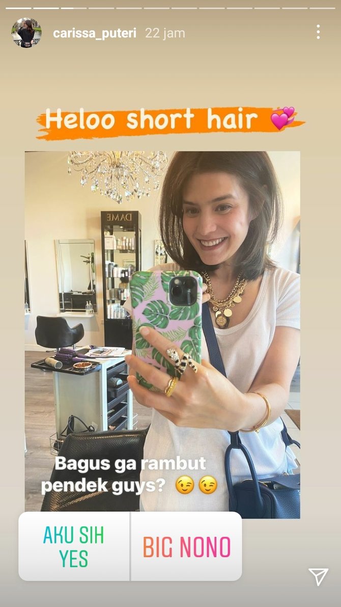 potongan rambut baru carissa puteri