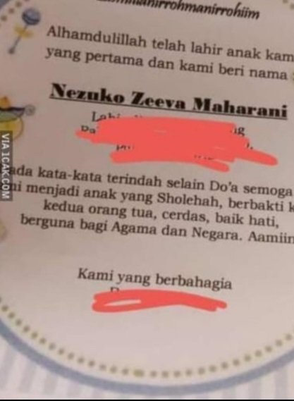 nama anak ini terinspirasi dari tokoh karakter anime