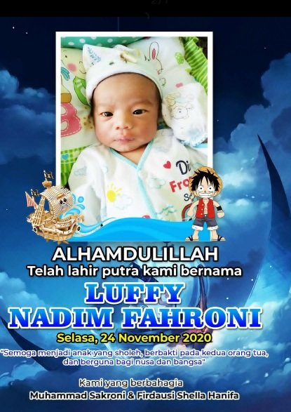 nama anak ini terinspirasi dari tokoh karakter anime