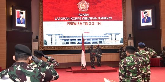 Panglima TNI Terima Laporan Kenaikan Pangkat 22 Perwira Tinggi, Berikut Daftarnya