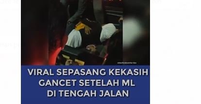 tangkapan layar video dua orang disebut lakukan tindak asusila di tengah jalan