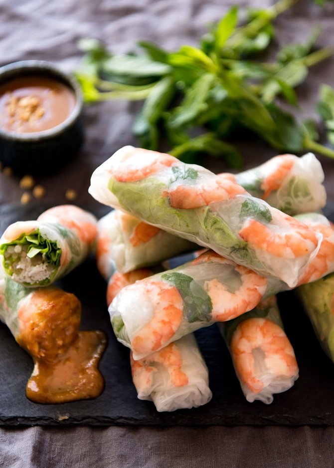 ilustrasi vietnamese summer rolls