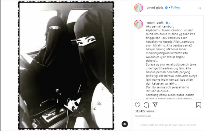 kenang soraya abdullah umi pipik ungkap pernah cemburu dengan sosoknya