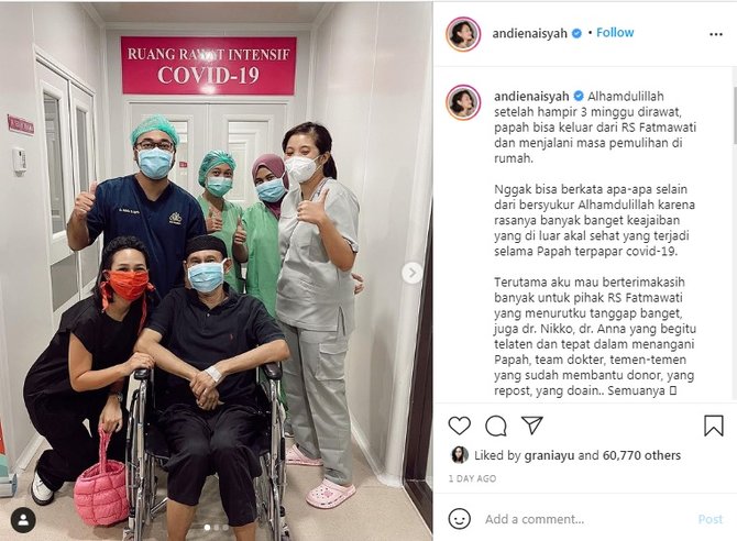 andien akui banyak alami keajaiban usai ayahnya sembuh covid 19 semangat jadi obat