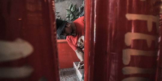 Persiapan Klenteng Ancol Sambut Tahun Baru Imlek